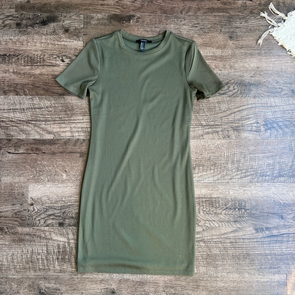 Forever 21 Olive Green Ribbed Top